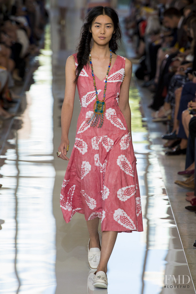 Liu Wen featured in  the Tory Burch fashion show for Spring/Summer 2013