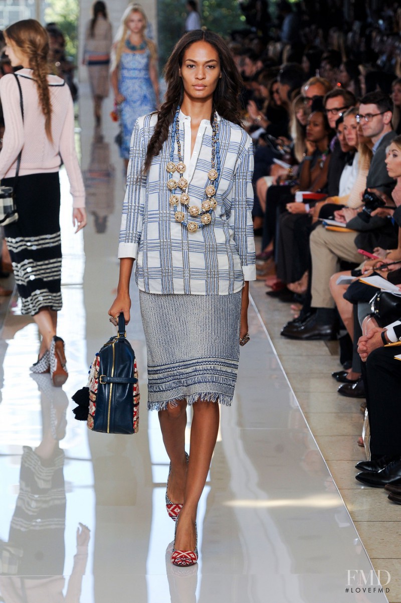 Joan Smalls featured in  the Tory Burch fashion show for Spring/Summer 2013