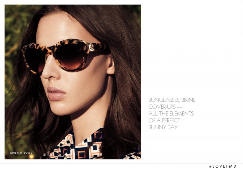 Ruby Aldridge featured in  the Tory Burch lookbook for Summer 2012