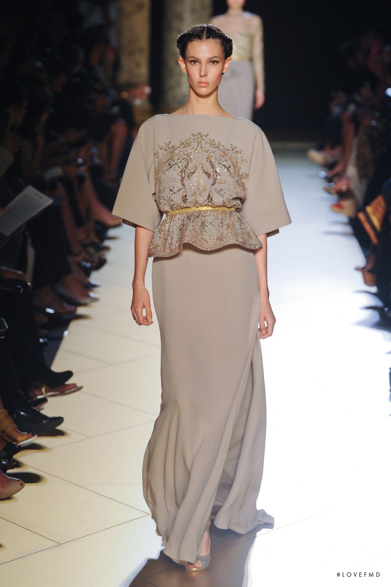 Ruby Aldridge featured in  the Elie Saab Couture fashion show for Autumn/Winter 2012