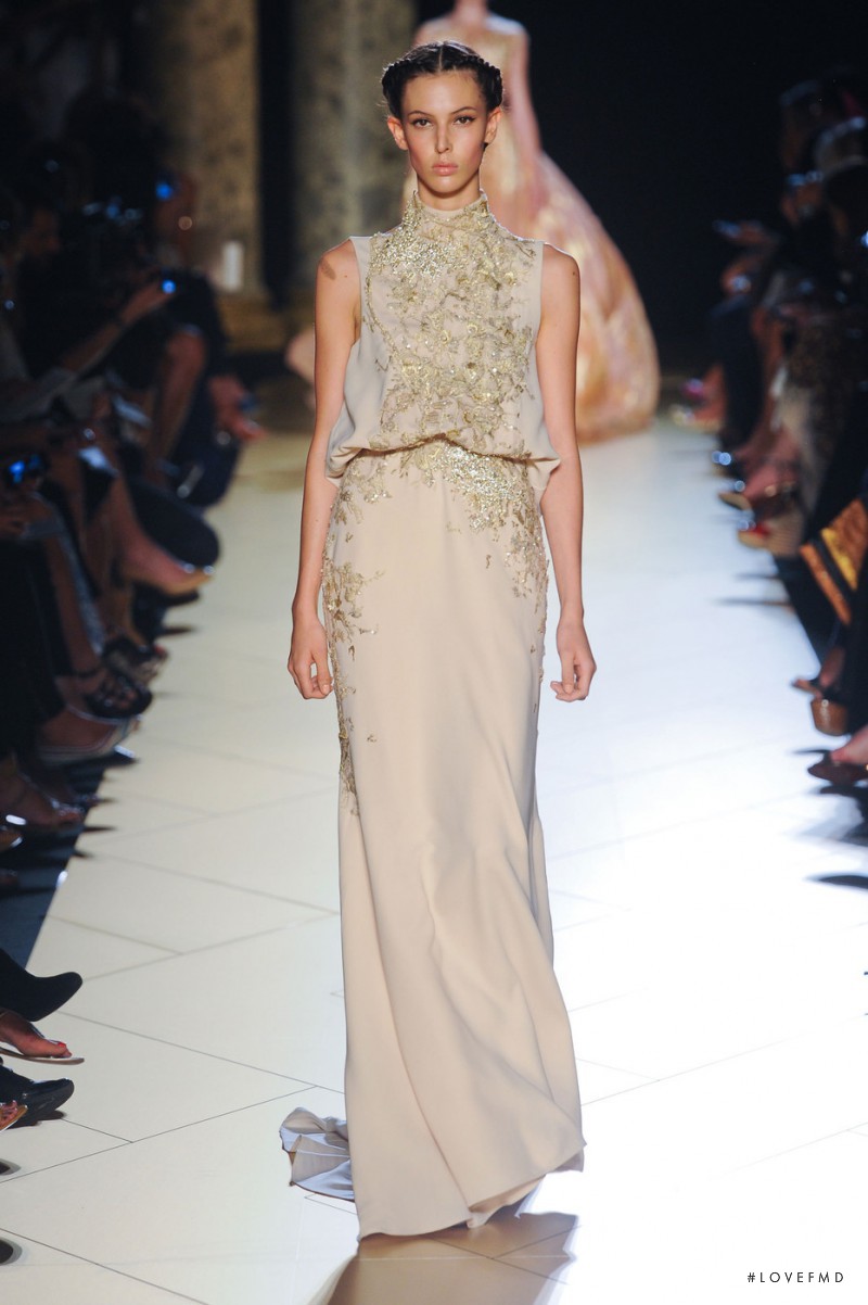 Ruby Aldridge featured in  the Elie Saab Couture fashion show for Autumn/Winter 2012