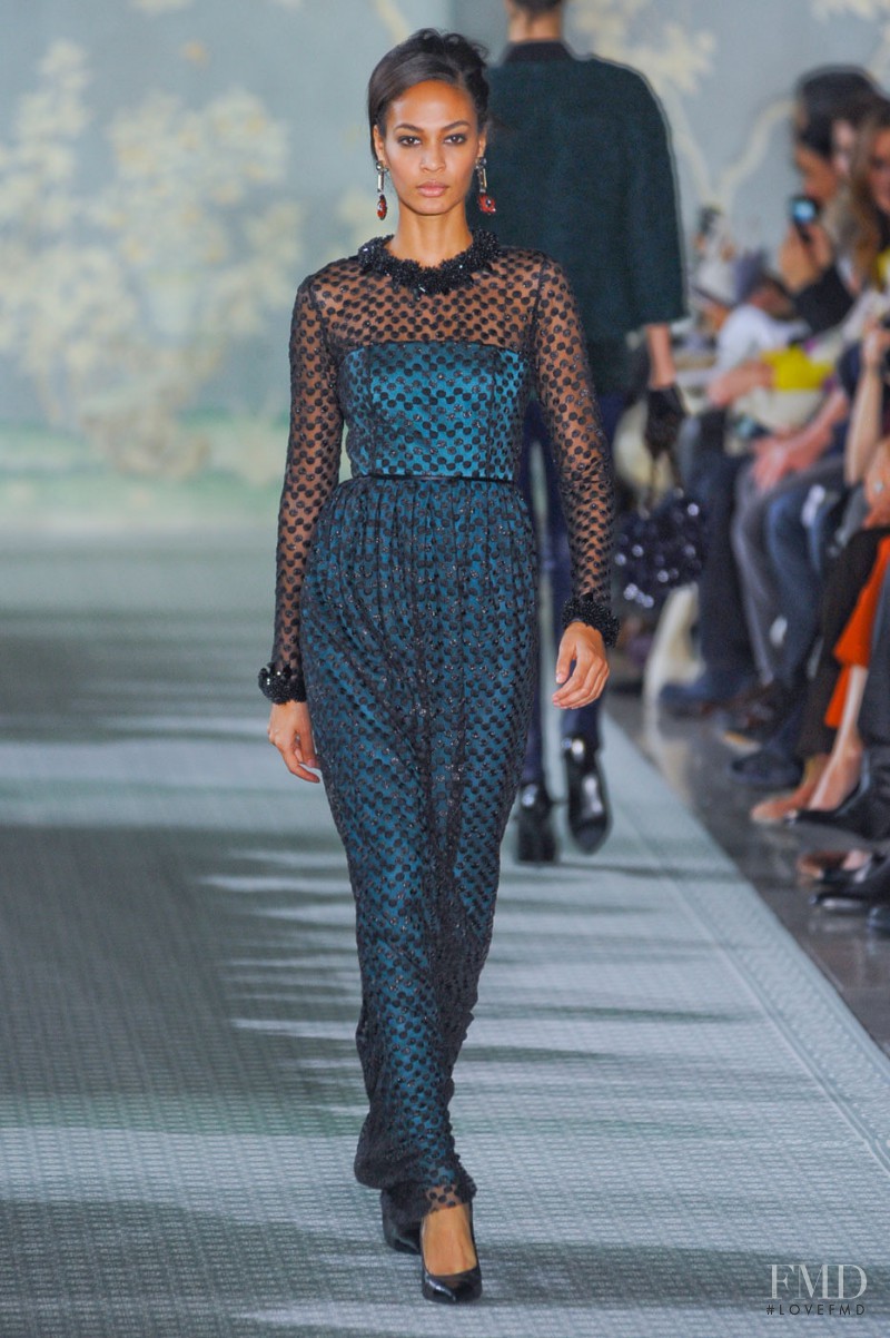 Joan Smalls featured in  the Tory Burch fashion show for Autumn/Winter 2012