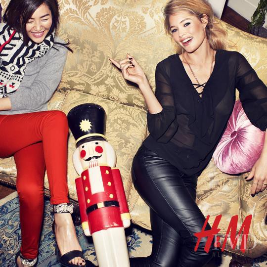 Doutzen Kroes featured in  the H&M advertisement for Holiday 2013