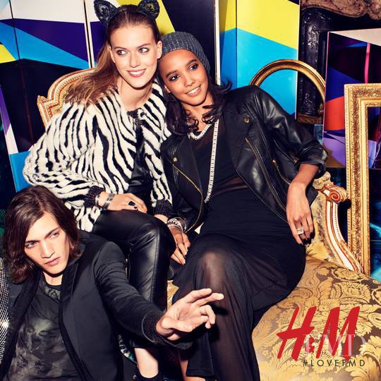 Cora Emmanuel featured in  the H&M advertisement for Holiday 2013