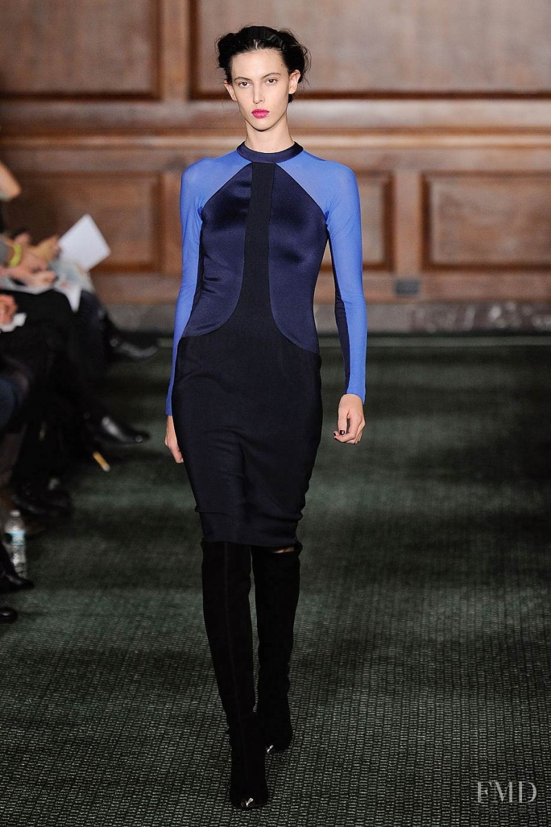 Ruby Aldridge featured in  the Bill Blass fashion show for Autumn/Winter 2012