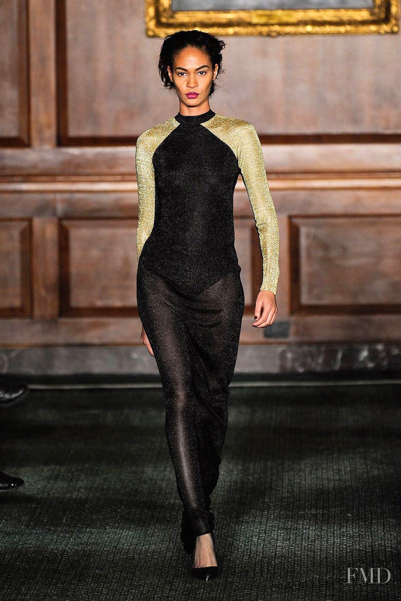 Joan Smalls featured in  the Bill Blass fashion show for Autumn/Winter 2012