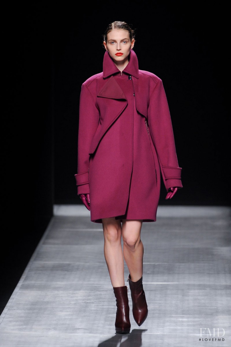 Karlina Caune featured in  the Sportmax fashion show for Autumn/Winter 2012