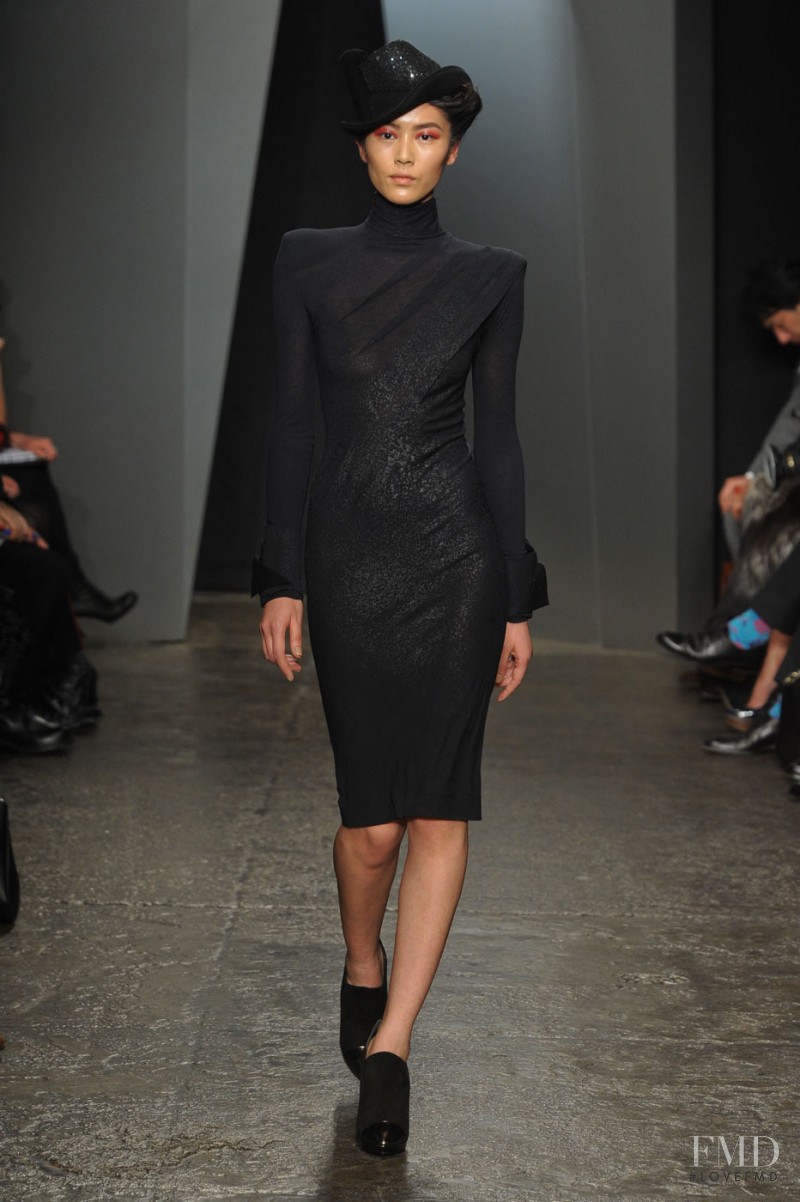 Liu Wen featured in  the Donna Karan New York fashion show for Autumn/Winter 2012