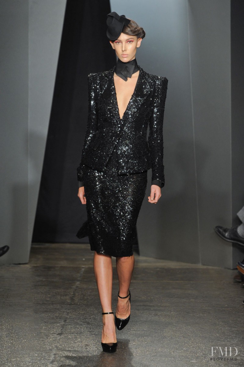 Ruby Aldridge featured in  the Donna Karan New York fashion show for Autumn/Winter 2012