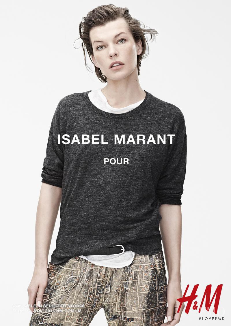 Milla Jovovich featured in  the H&M Isabel Marant pour H&M advertisement for Fall 2013