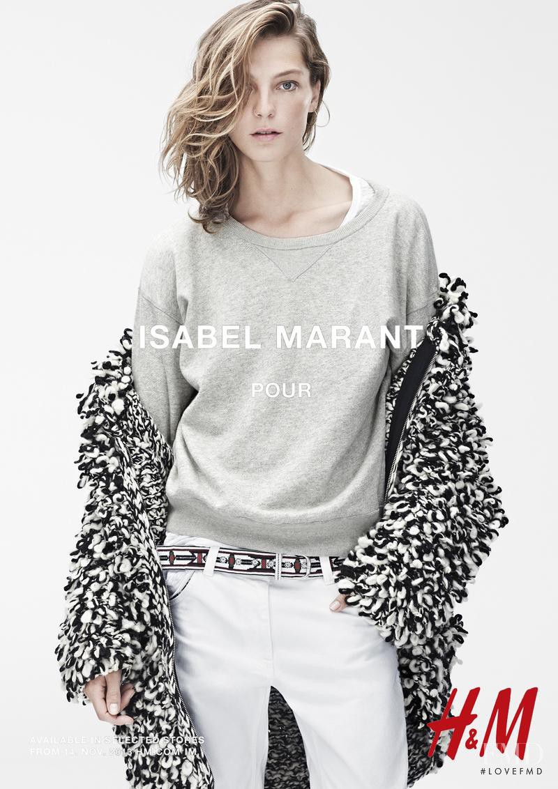 Daria Werbowy featured in  the H&M Isabel Marant pour H&M advertisement for Fall 2013