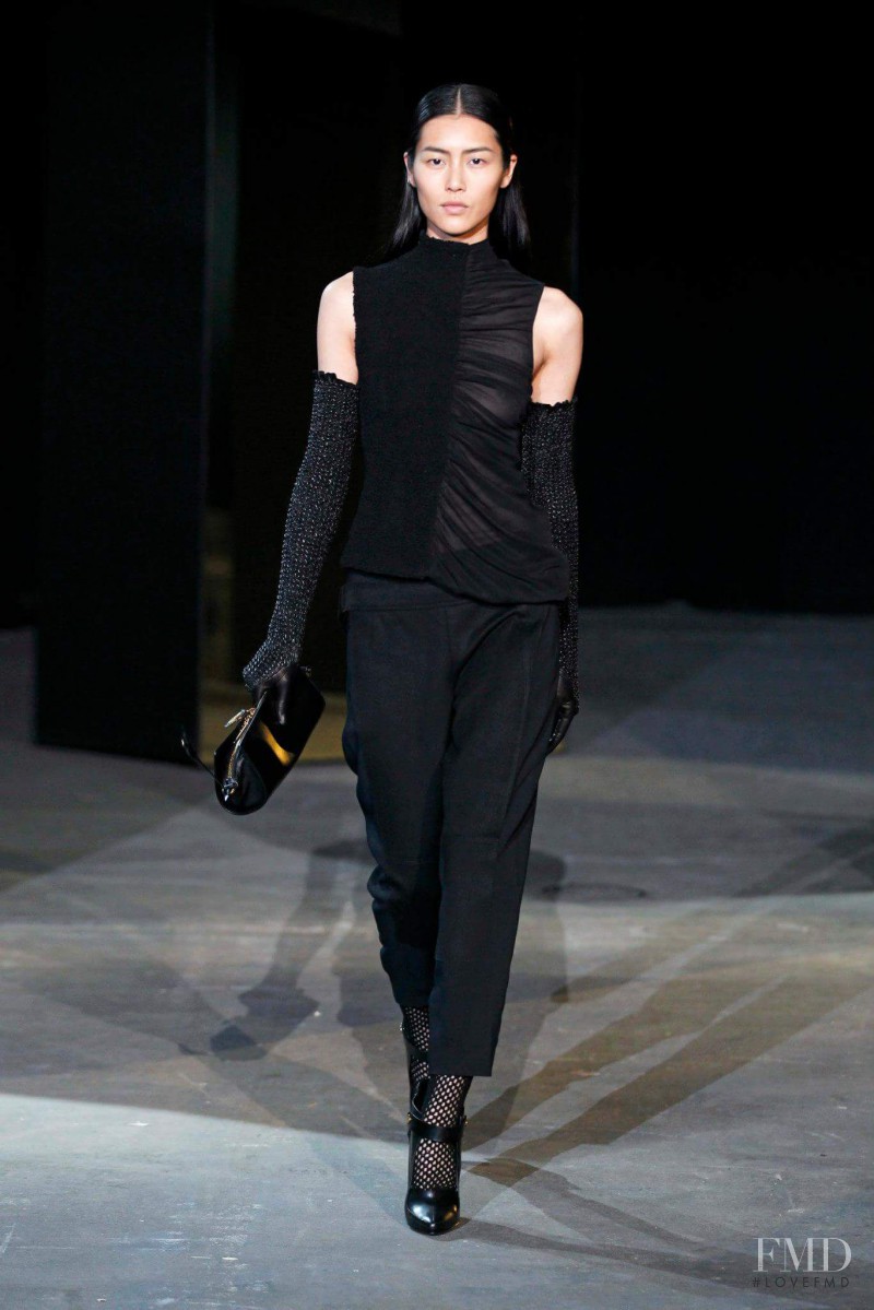 Liu Wen featured in  the Alexander Wang fashion show for Autumn/Winter 2012