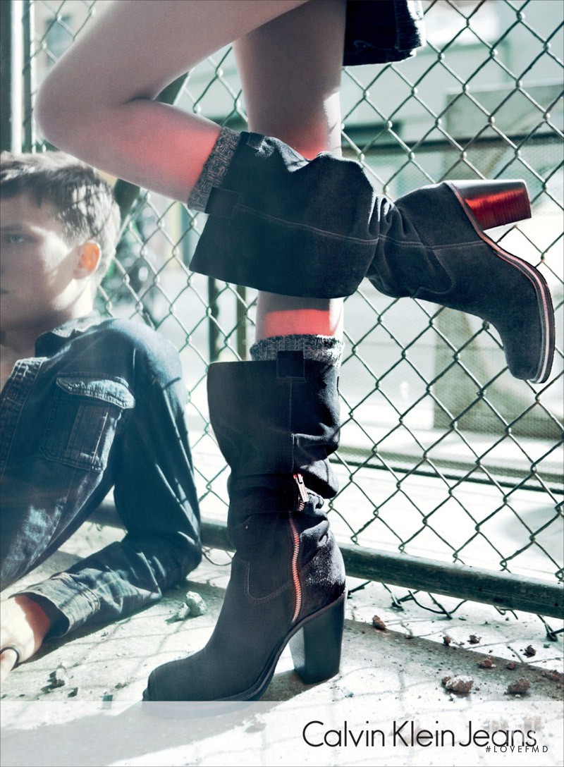 Ruby Aldridge featured in  the Calvin Klein Jeans advertisement for Autumn/Winter 2012