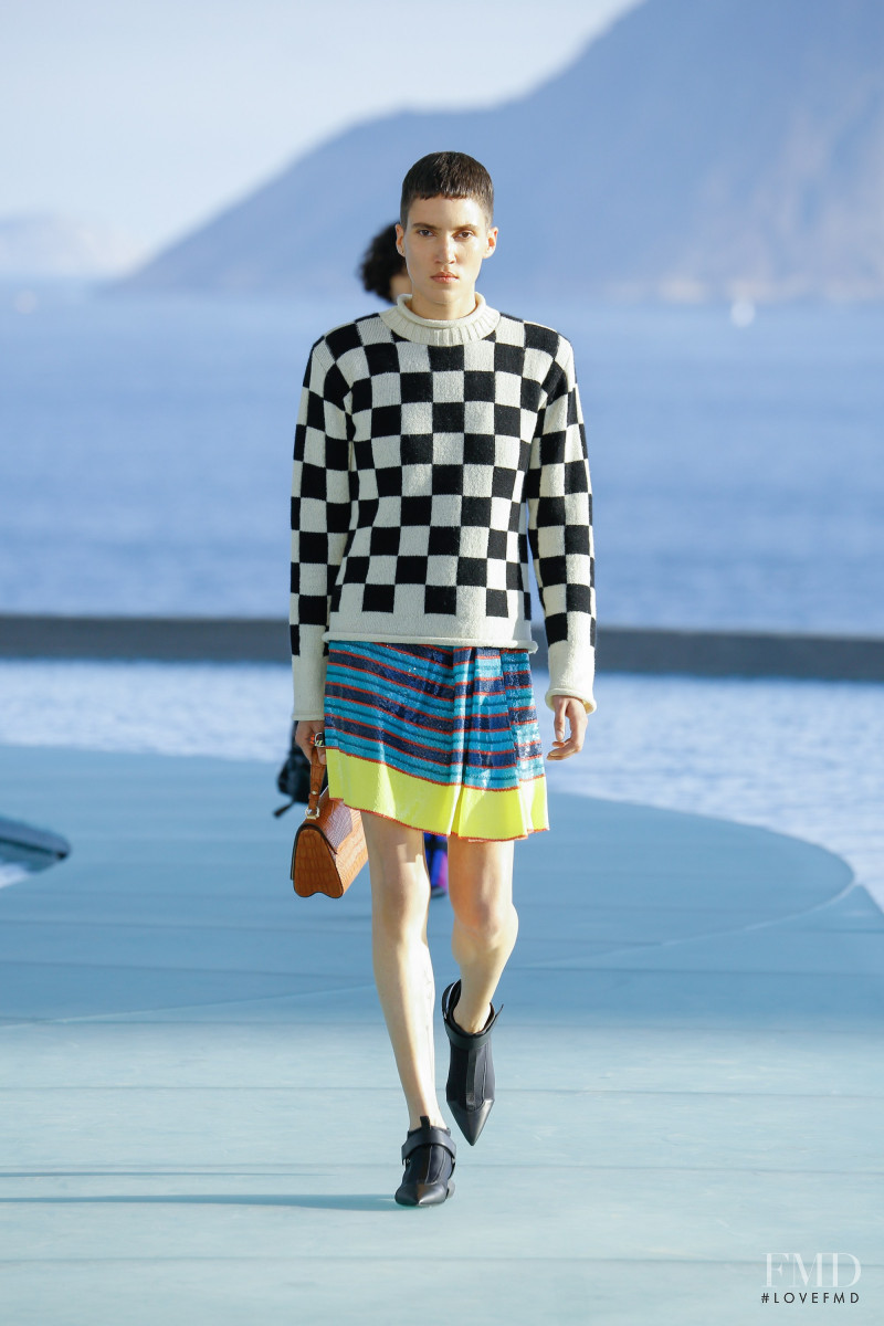 Tamy Glauser featured in  the Louis Vuitton fashion show for Cruise 2017