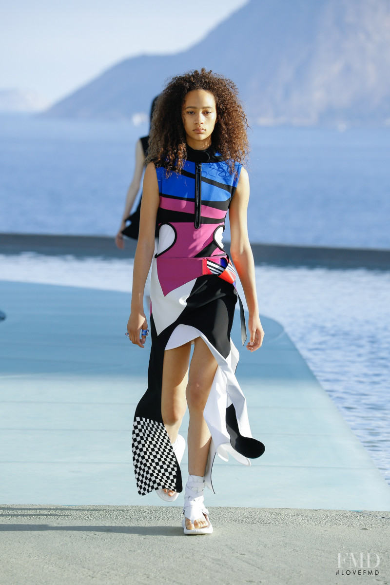 Selena Forrest featured in  the Louis Vuitton fashion show for Cruise 2017