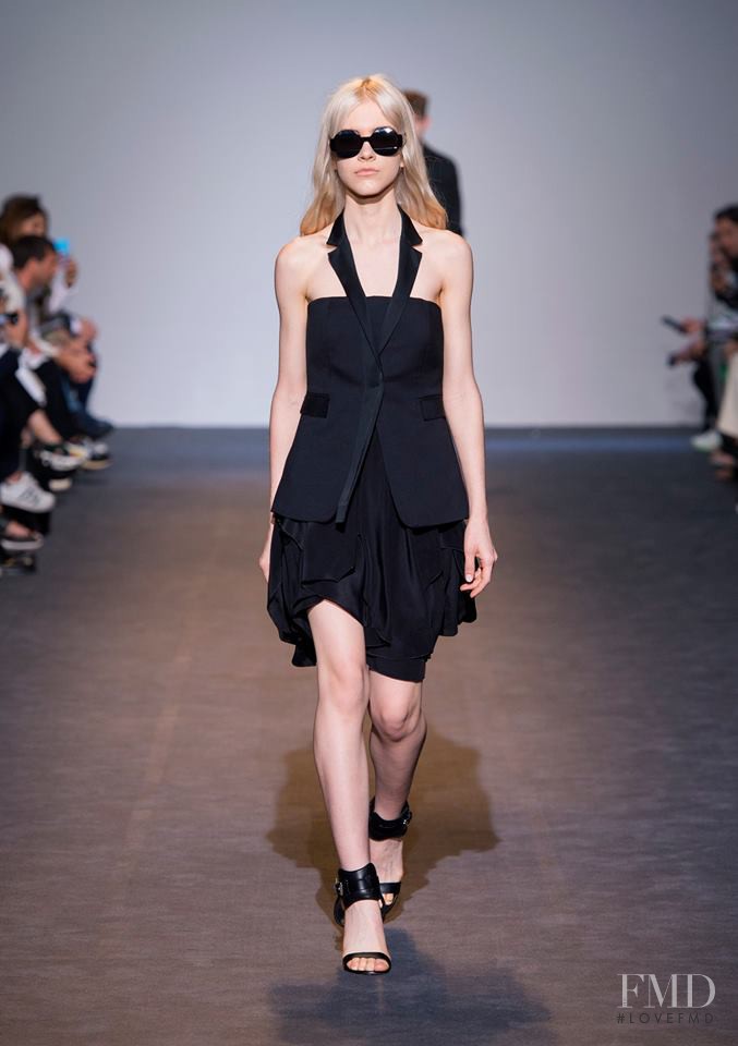 Gisele Pletzer featured in  the Costume National fashion show for Spring/Summer 2016