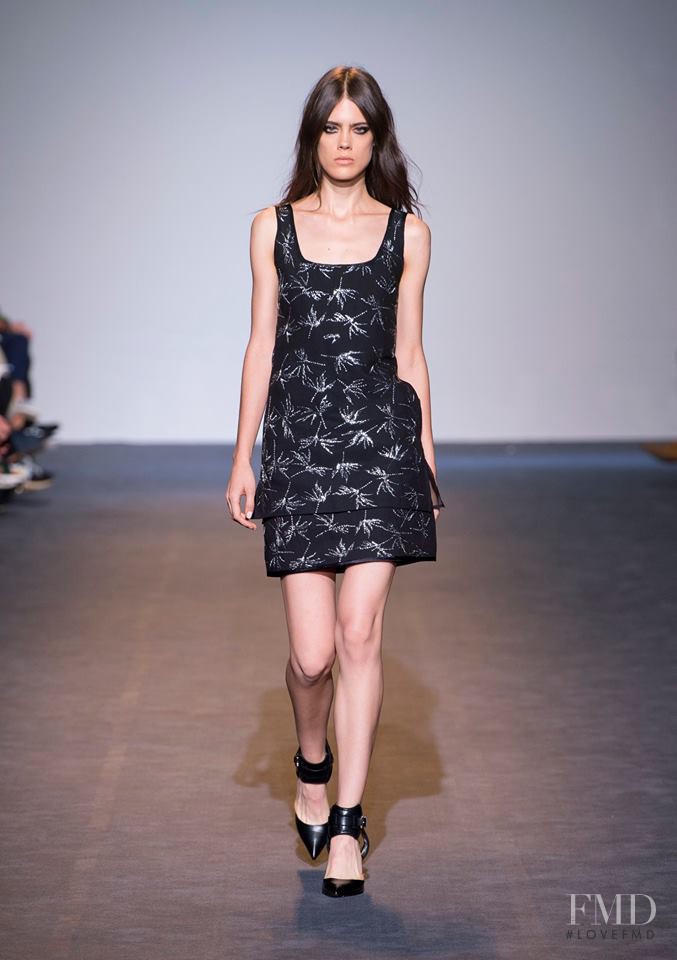 Taja Feistner featured in  the Costume National fashion show for Spring/Summer 2016