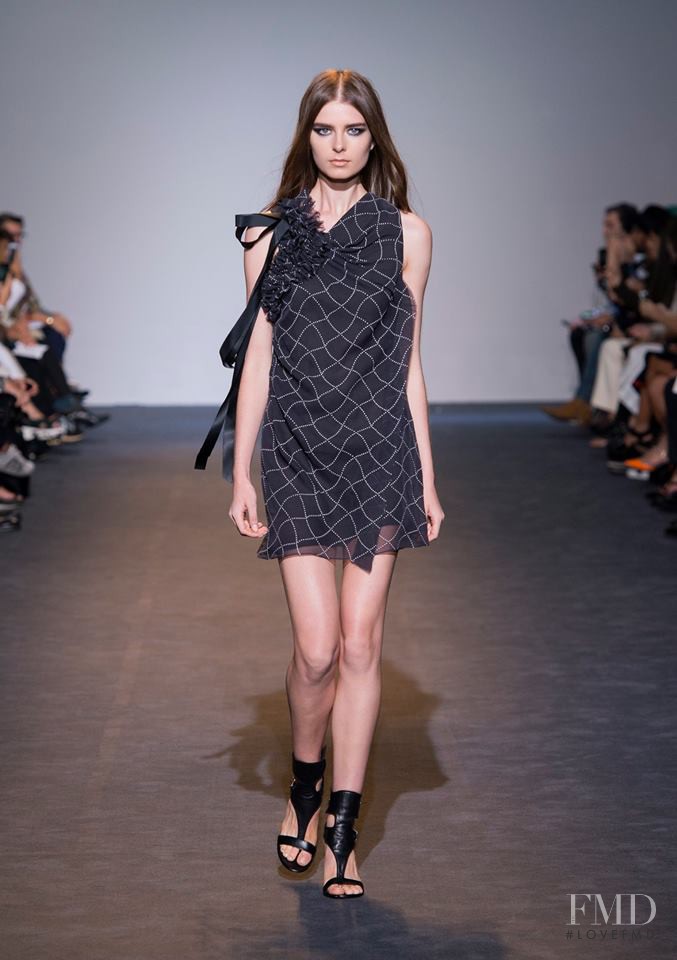 Gaby Loader featured in  the Costume National fashion show for Spring/Summer 2016