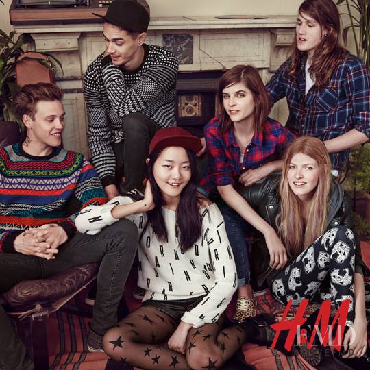 Hyoni Kang featured in  the H&M Divided advertisement for Fall 2013