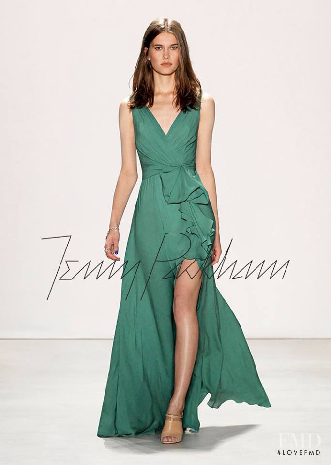 Agata Wozniak featured in  the Jenny Packham fashion show for Spring/Summer 2016