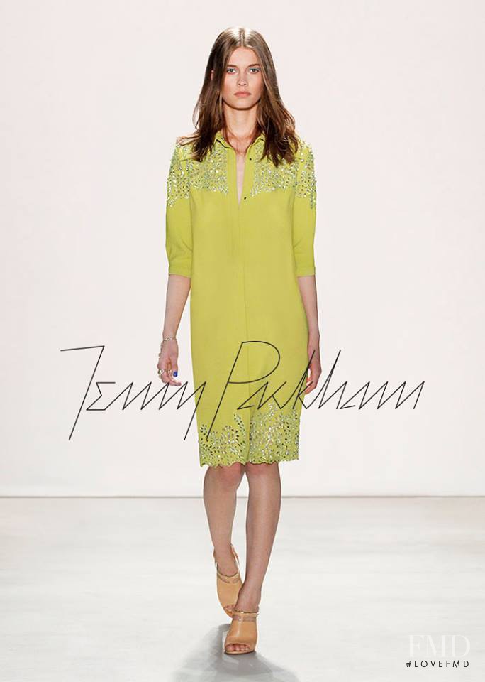 Agata Wozniak featured in  the Jenny Packham fashion show for Spring/Summer 2016