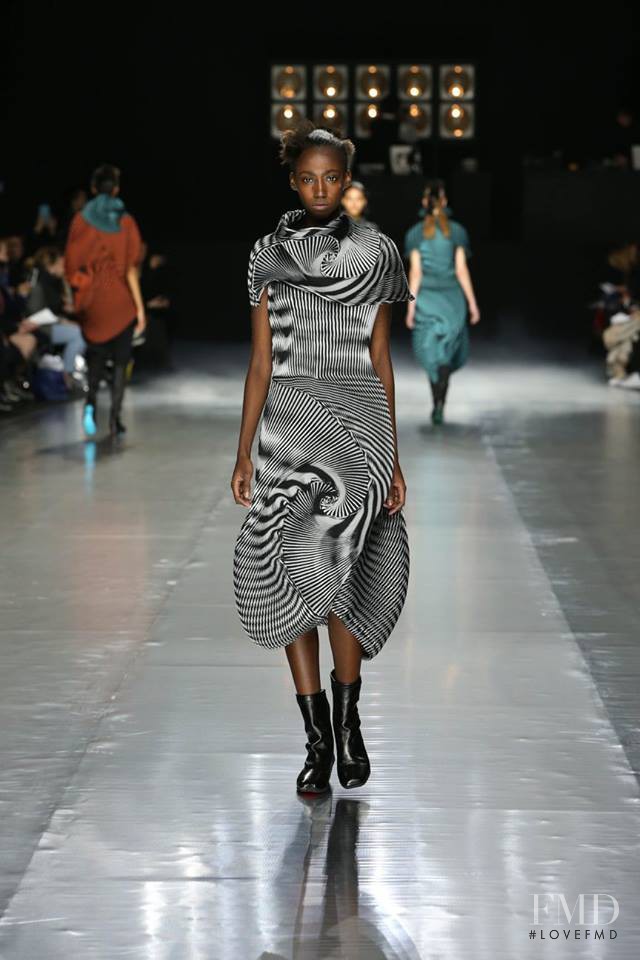 Viviane Oliveira featured in  the Issey Miyake fashion show for Autumn/Winter 2016