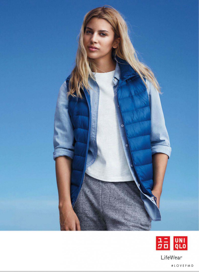 Kenya Kinski Jones featured in  the Uniqlo advertisement for Autumn/Winter 2014