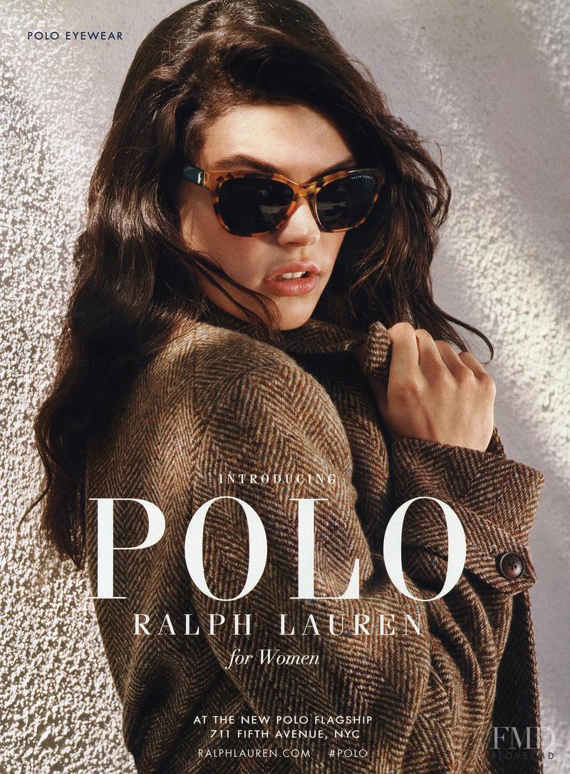 Lauren Layne featured in  the Polo Ralph Lauren Eyewear advertisement for Autumn/Winter 2014