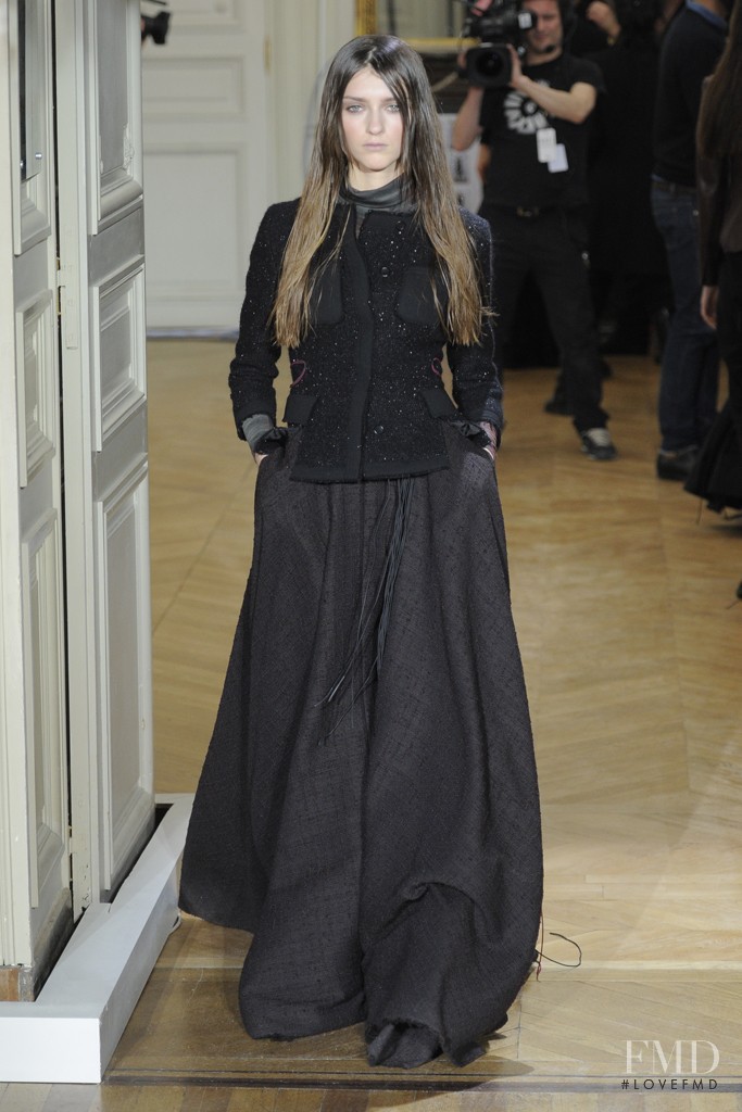 Alexandra Rudakova featured in  the Yang Li fashion show for Autumn/Winter 2013