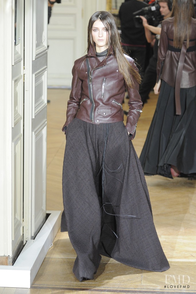 Alexandra Rudakova featured in  the Yang Li fashion show for Autumn/Winter 2013