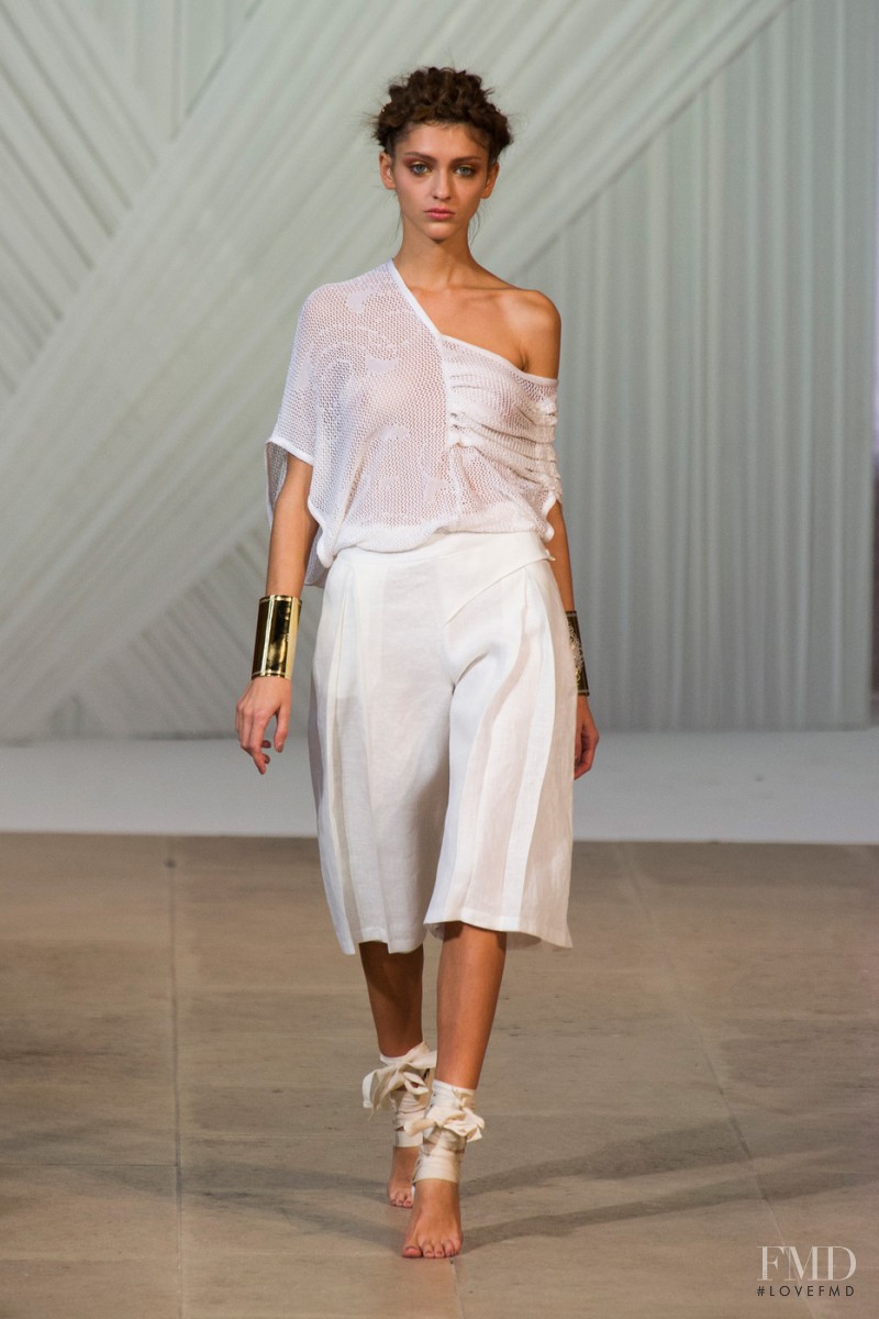 Alexandra Rudakova featured in  the Fatima Lopes fashion show for Spring/Summer 2014