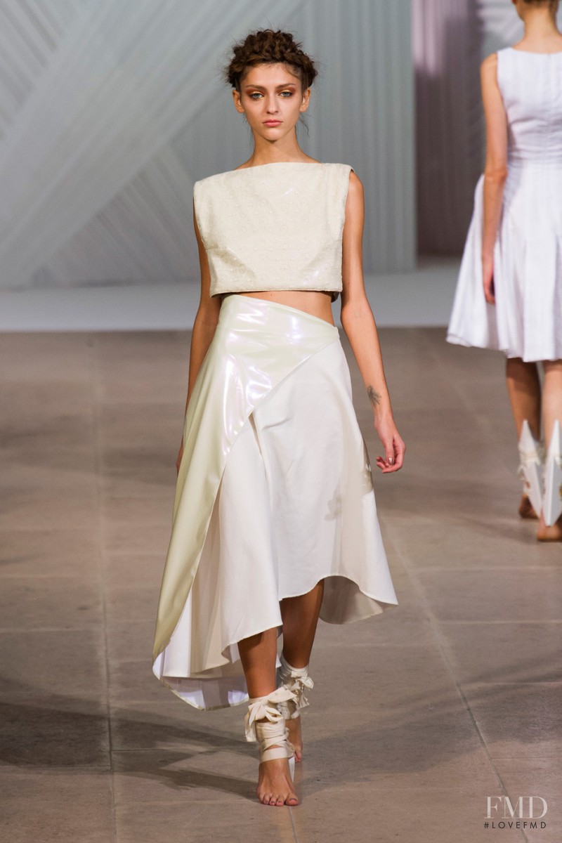 Alexandra Rudakova featured in  the Fatima Lopes fashion show for Spring/Summer 2014
