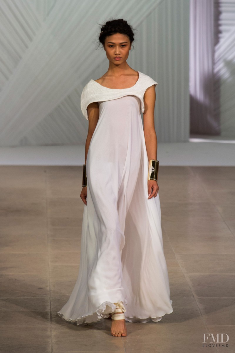 Yulia Saparniiazova featured in  the Fatima Lopes fashion show for Spring/Summer 2014