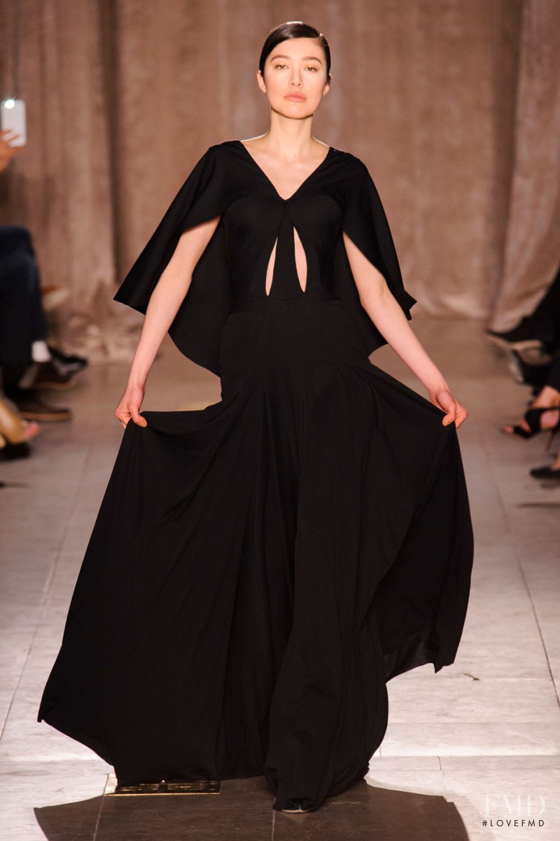 Kouka Webb featured in  the Zac Posen fashion show for Autumn/Winter 2015