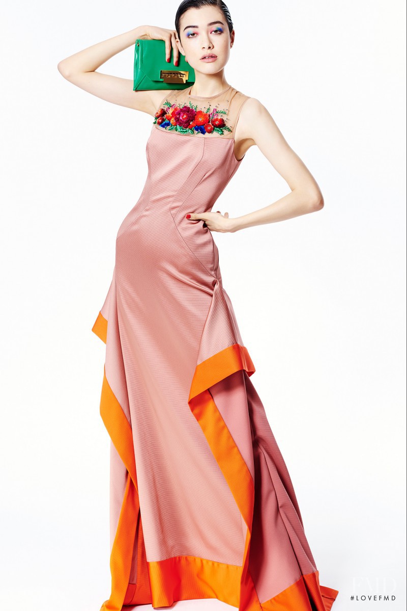 Kouka Webb featured in  the Zac Zac Posen fashion show for Pre-Fall 2015