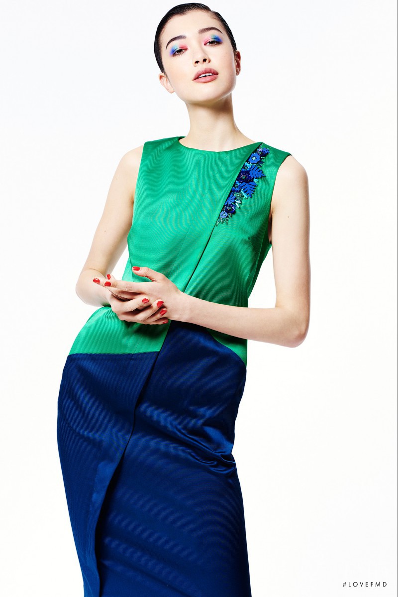 Kouka Webb featured in  the Zac Zac Posen fashion show for Pre-Fall 2015