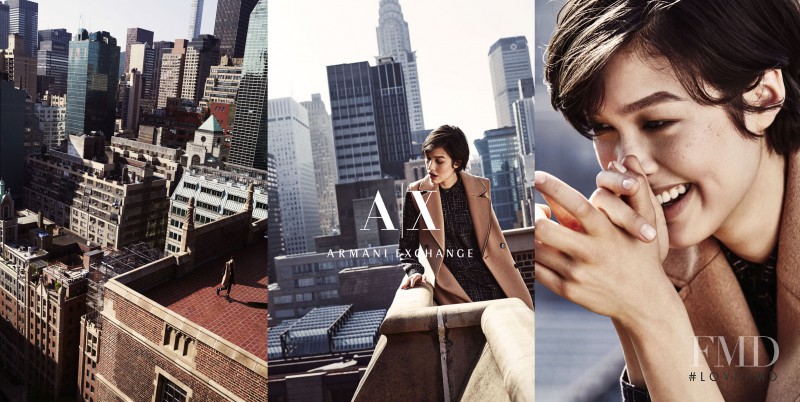 Kouka Webb featured in  the Armani Exchange advertisement for Autumn/Winter 2015