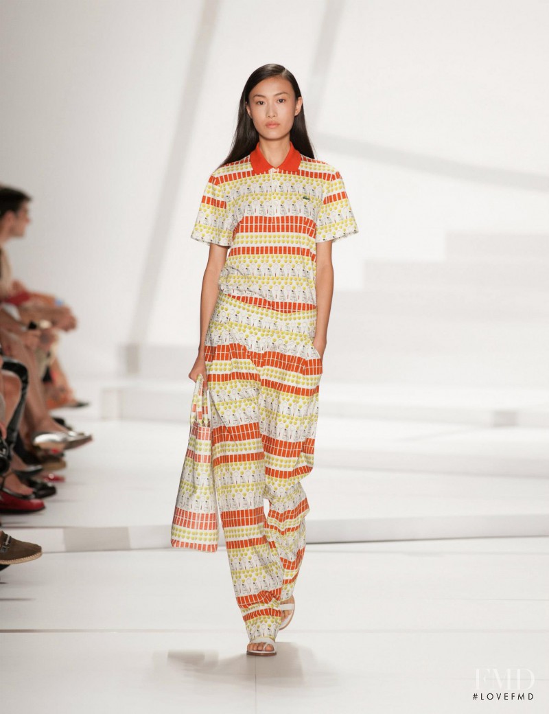 Shu Pei featured in  the Lacoste fashion show for Spring/Summer 2013