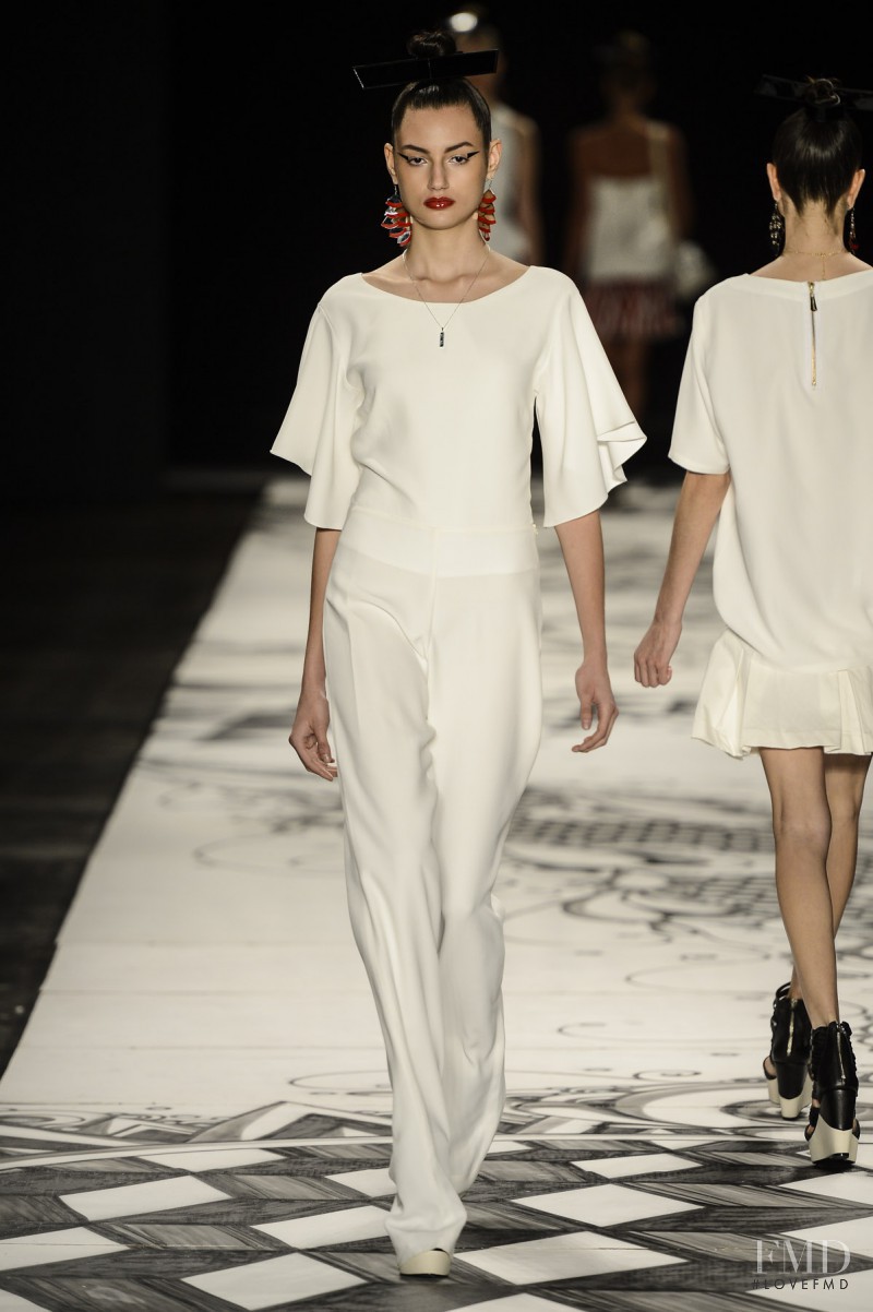 Bruna Ludtke featured in  the Juliana Jabour fashion show for Spring/Summer 2014