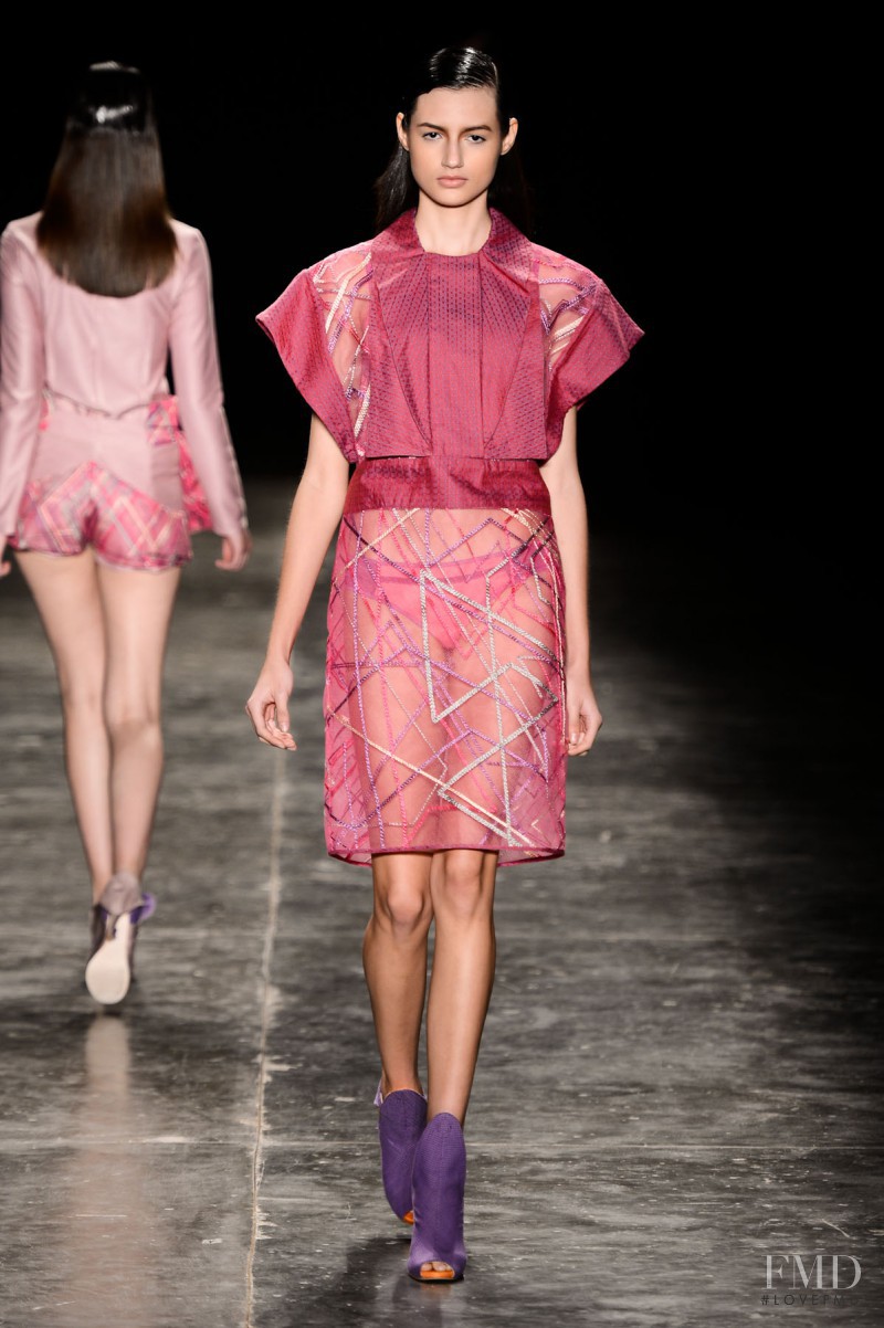 Bruna Ludtke featured in  the Fernanda Yamamoto fashion show for Spring/Summer 2013