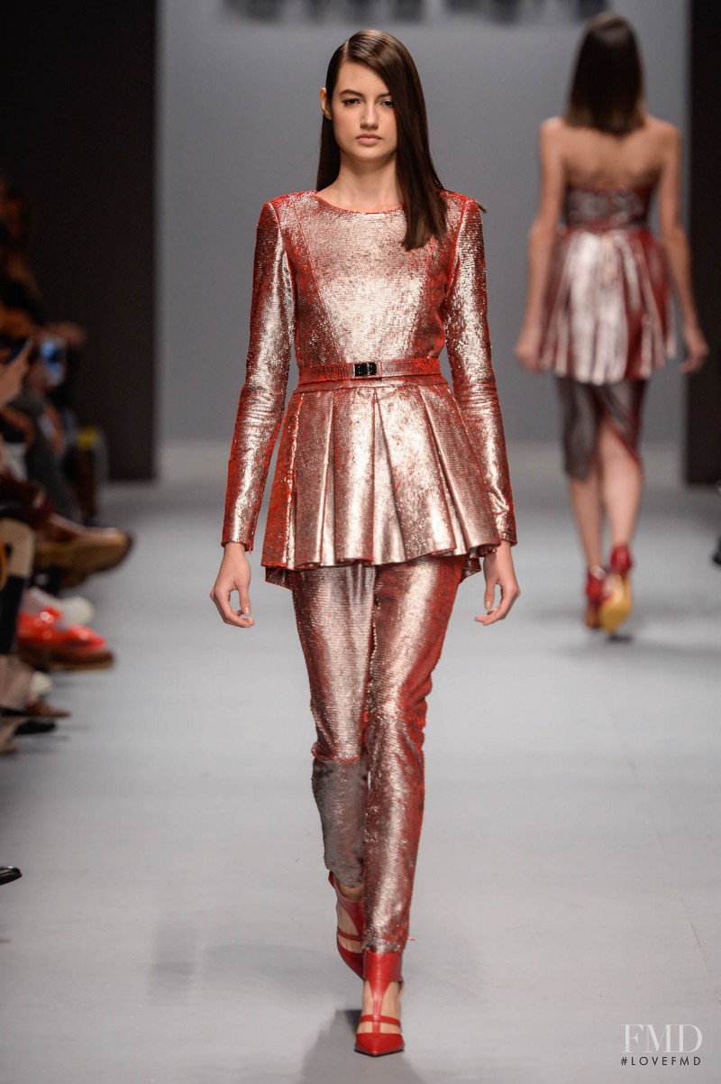 Bruna Ludtke featured in  the Patricia Motta fashion show for Autumn/Winter 2014