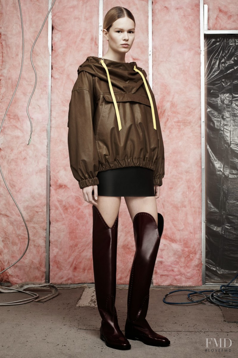 Anna Ewers featured in  the Alexander Wang fashion show for Pre-Fall 2014