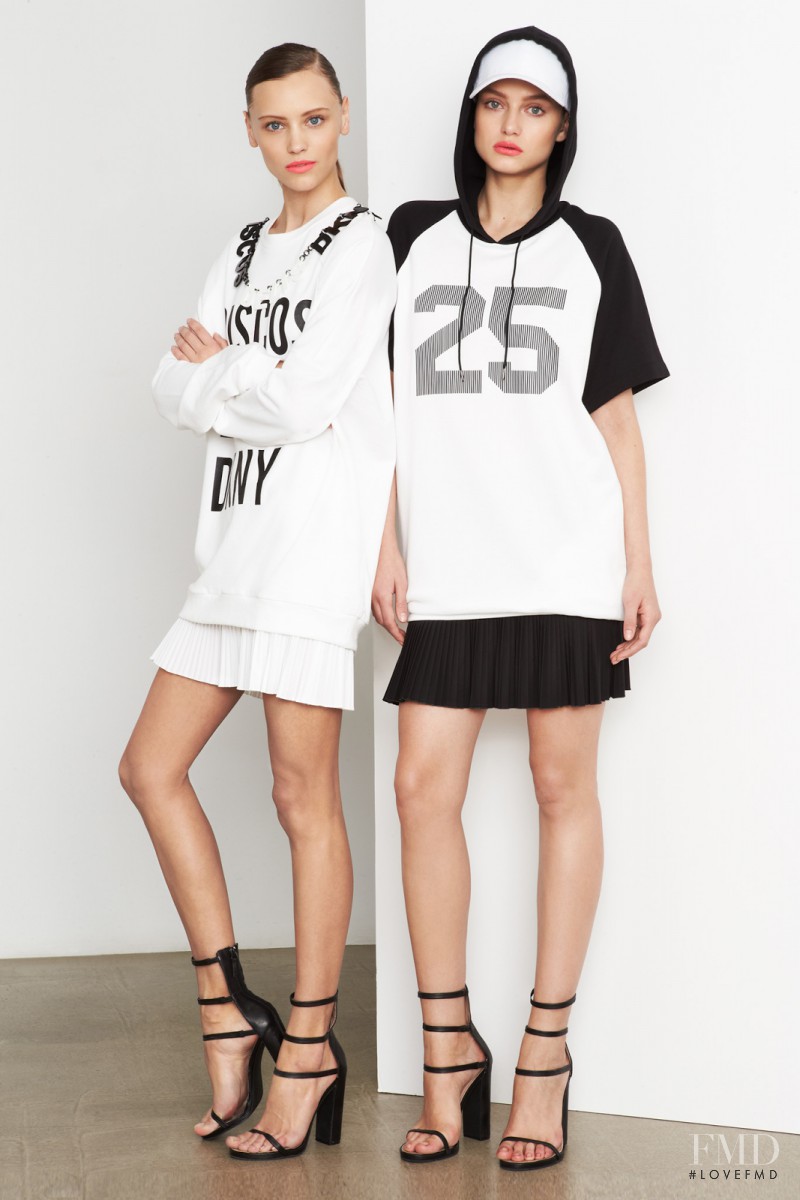 Mila Krasnoiarova featured in  the DKNY fashion show for Pre-Fall 2014