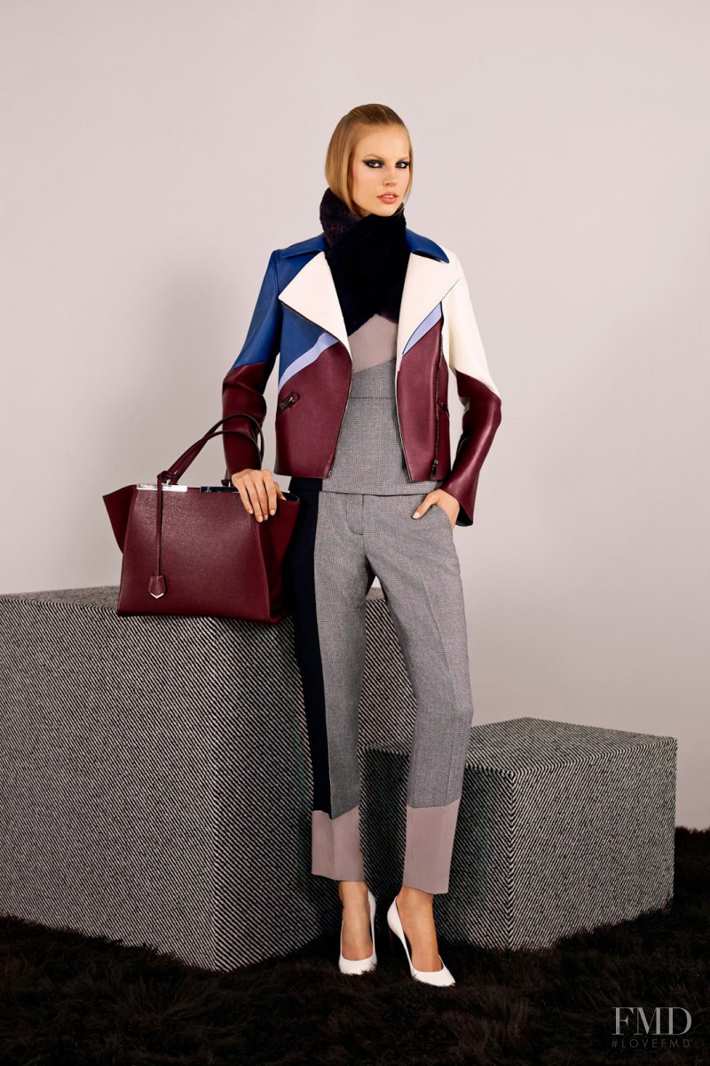 Elisabeth Erm featured in  the Fendi fashion show for Pre-Fall 2014