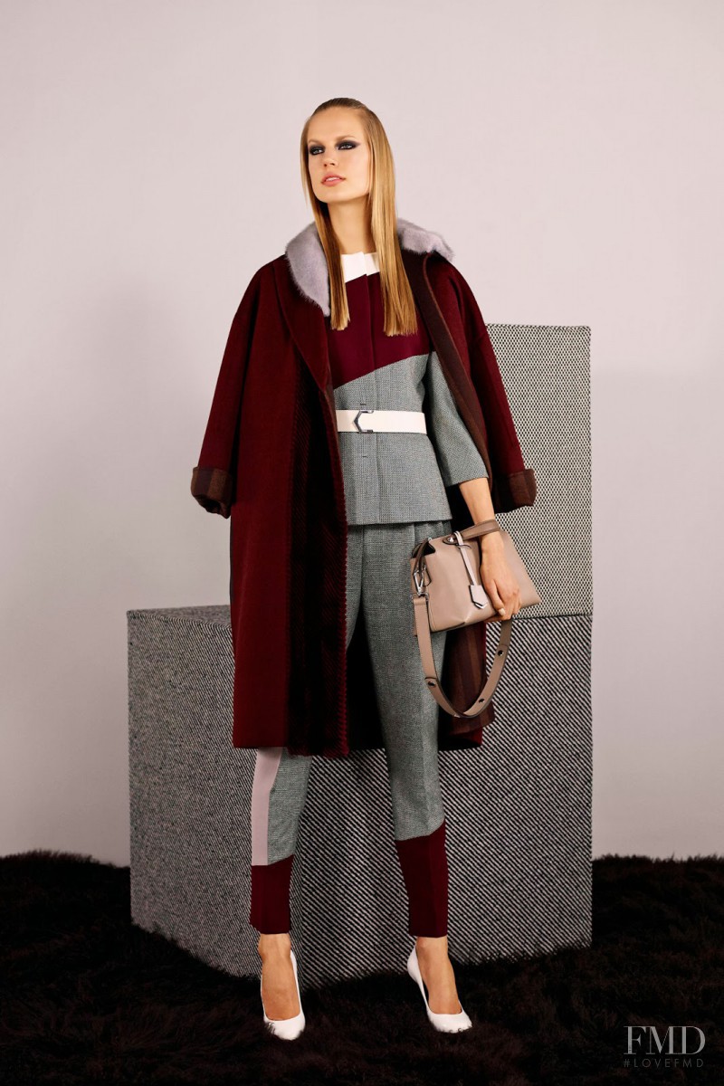Elisabeth Erm featured in  the Fendi fashion show for Pre-Fall 2014