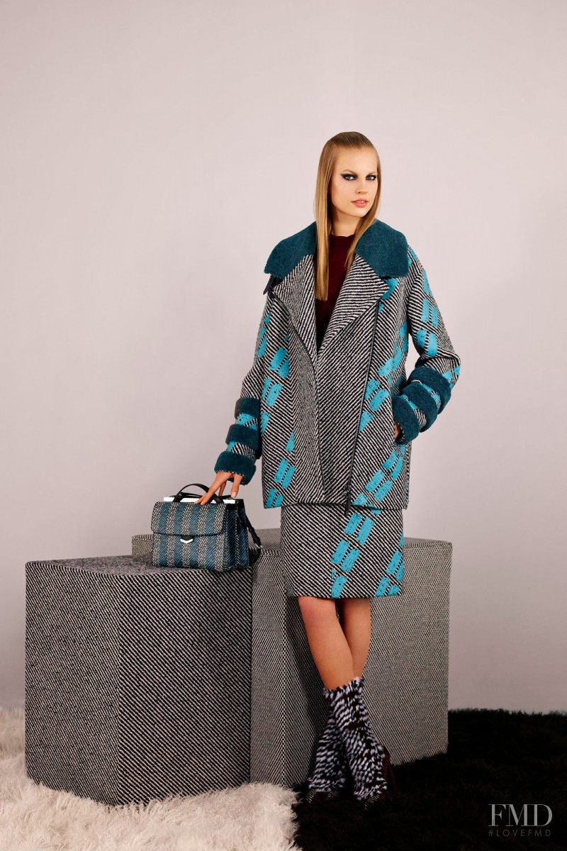 Elisabeth Erm featured in  the Fendi fashion show for Pre-Fall 2014