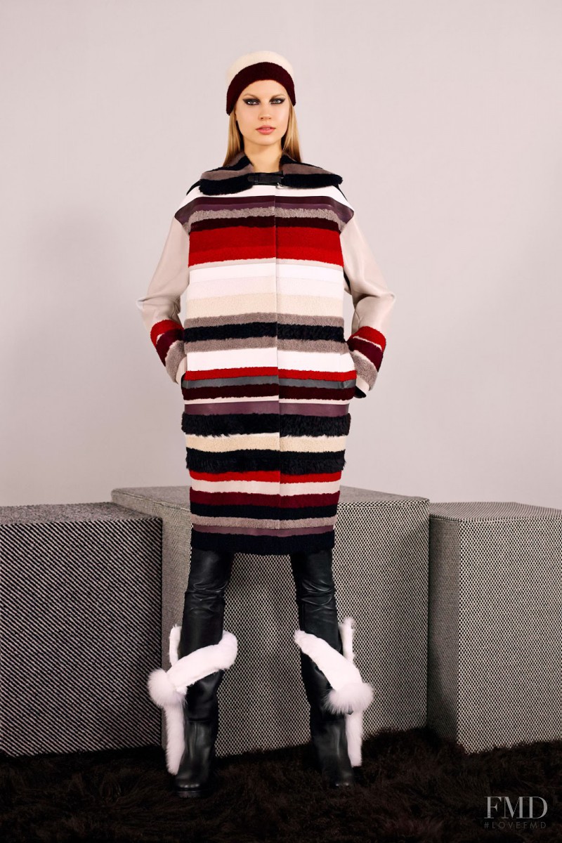 Elisabeth Erm featured in  the Fendi fashion show for Pre-Fall 2014