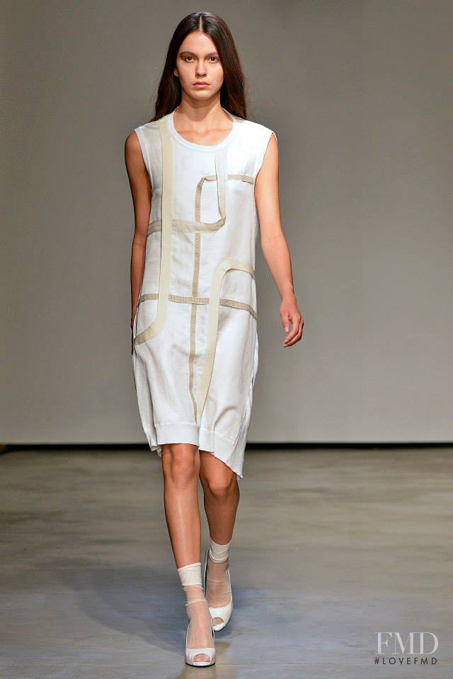 Dakota Dawn featured in  the Atsuro Tayama fashion show for Spring/Summer 2014