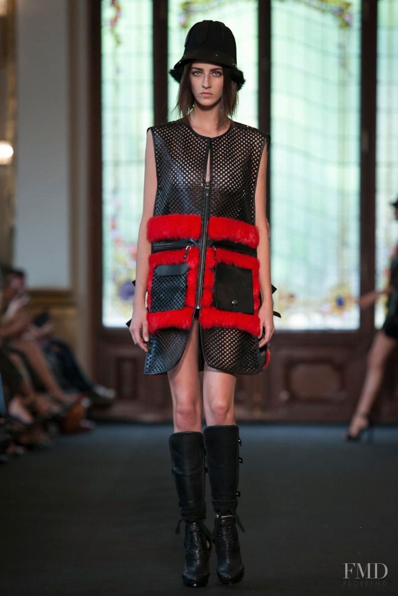 Cristina Herrmann featured in  the Ellus fashion show for Autumn/Winter 2014