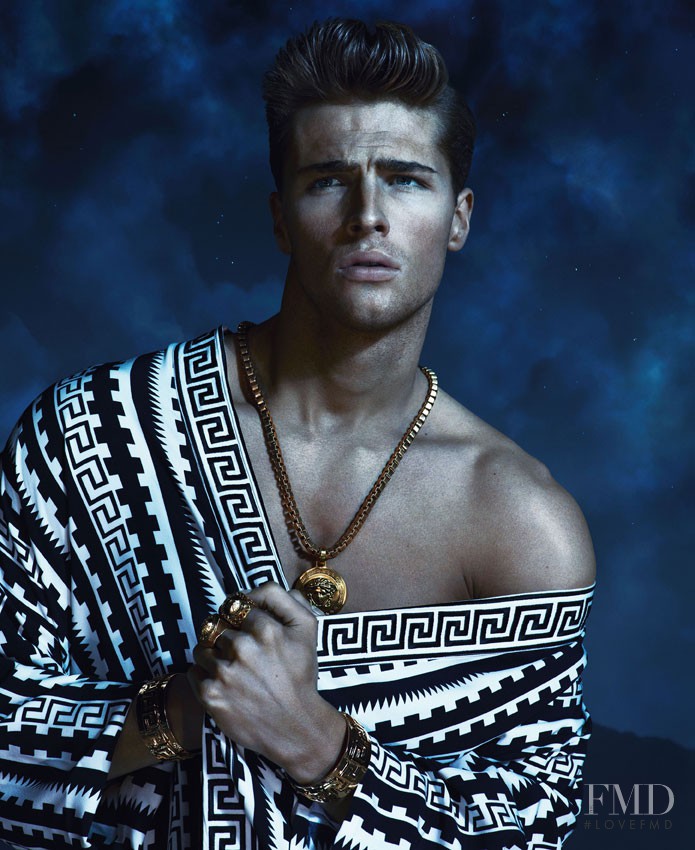 Edward Wilding featured in  the Versace advertisement for Spring/Summer 2013